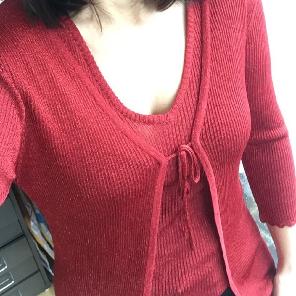 Red Sparkly 2 pcs twin set sz S